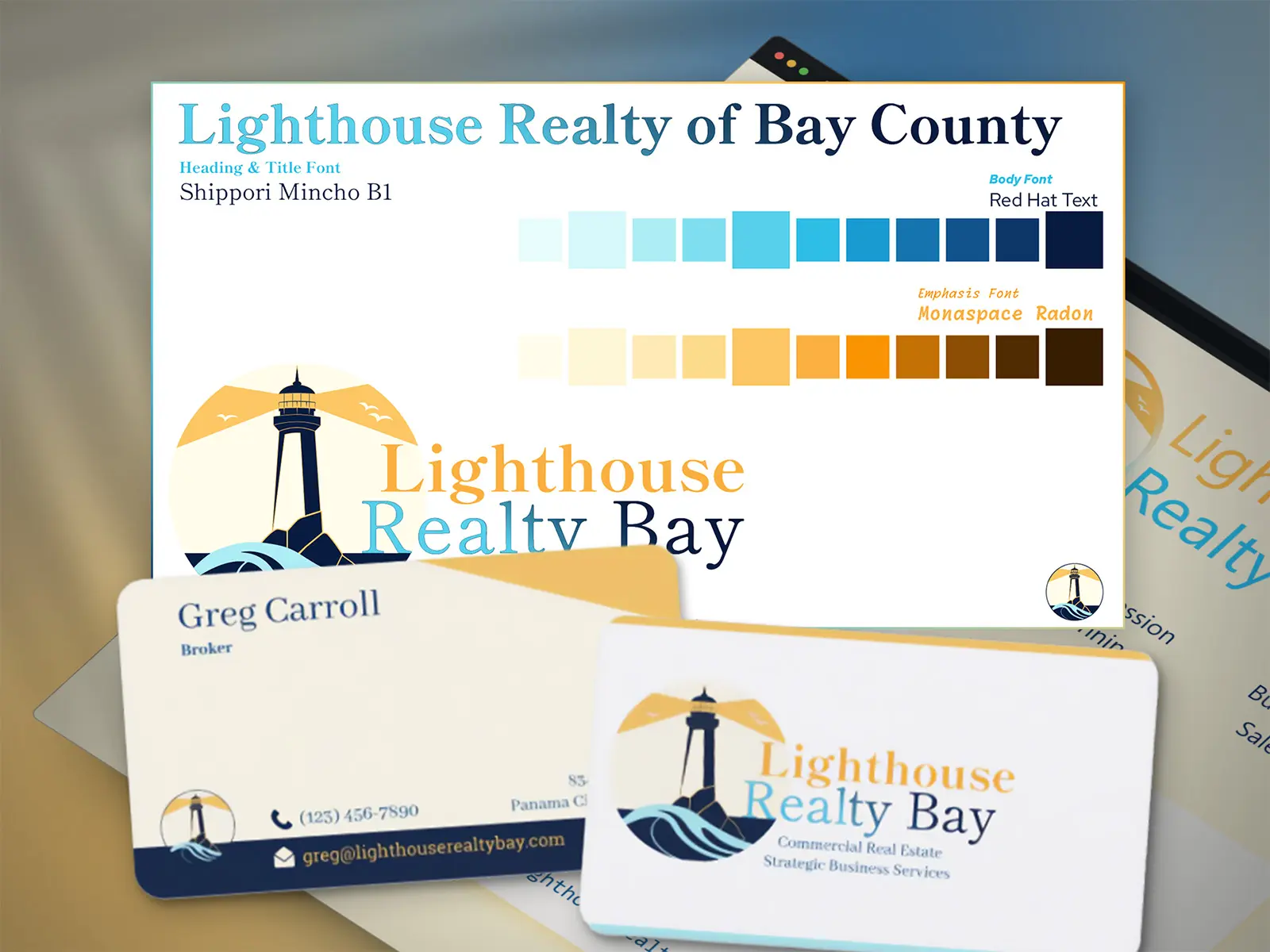 Branding document for Lighthouse Realty Bay