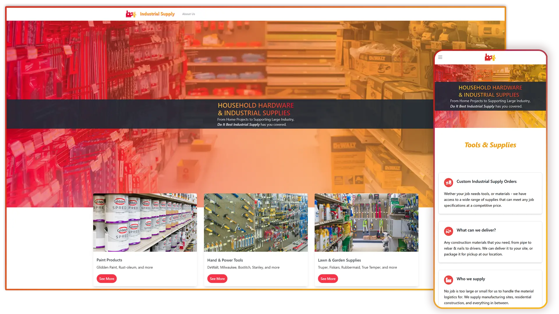 Do It Best Industrial Supply website design